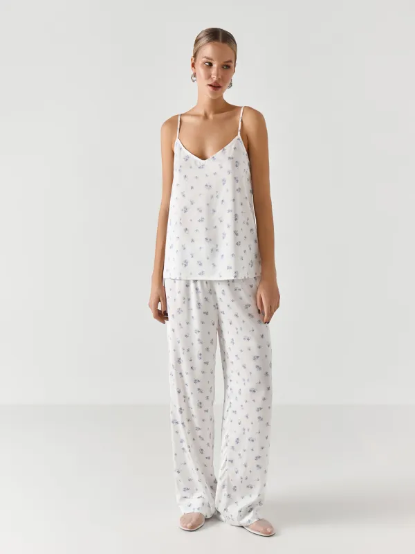 Брюки, бело-голубые, Tesia, image-0