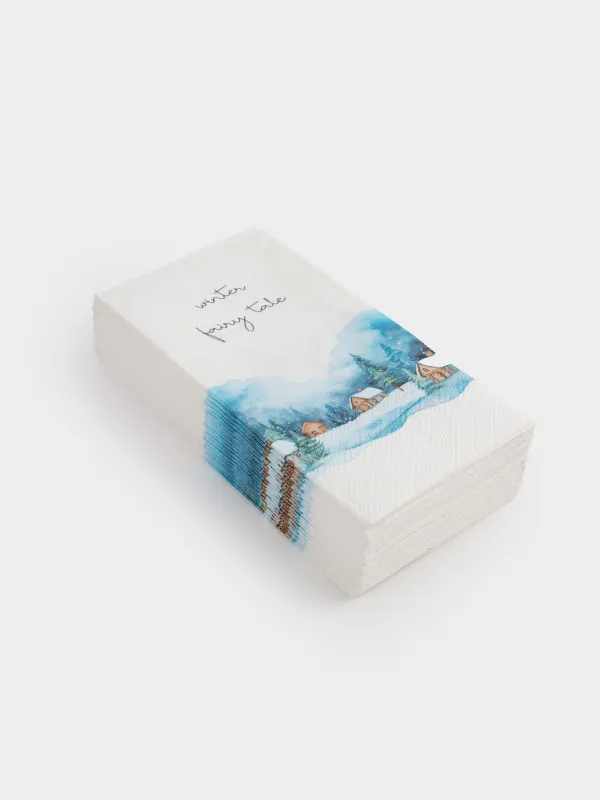 Салфетки бумажные, 33х33 см, 20 шт, Winter house, image-1