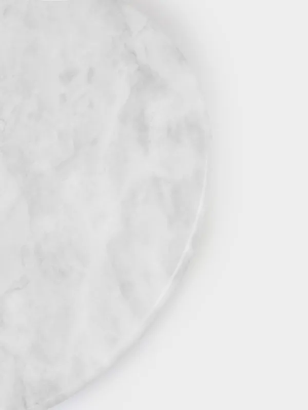 Блюдо сервировочное, 30 см, вращающееся, мрамор, белое, Marble , image-3