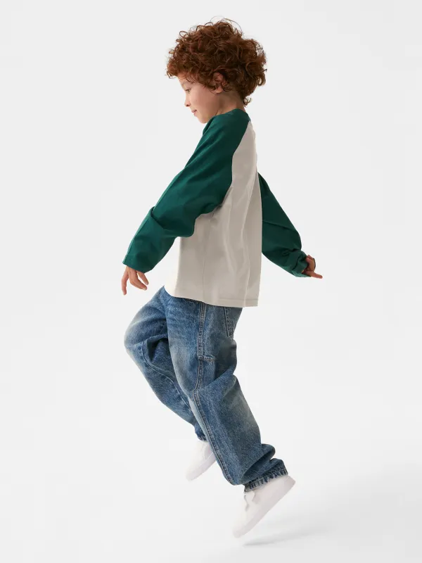 Лонгслив детский, для мальчиков, хлопок, молочно-зеленый, Frenk, image-4