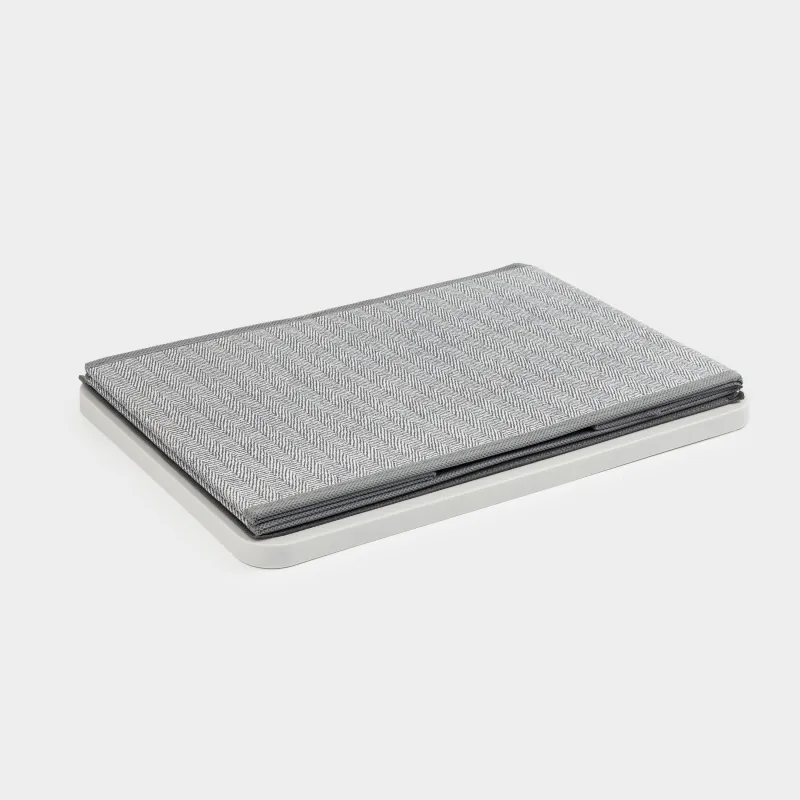 Органайзер-короб для вещей, 38х26 см, с ручками/крышкой, текстиль/пластик, серый, Pedant new, image-6