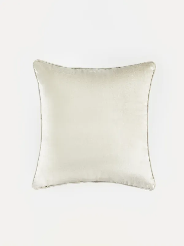 Подушка декоративная, 50х50 см, вельвет/бисер, молочная, Шмель, Bugs, image-1