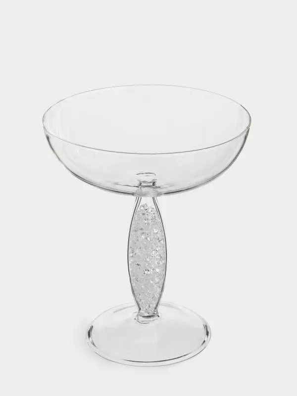 Бокал-креманка для шампанского, 250 мл, стекло, с кристаллами внутри, Favor crystal, image-1