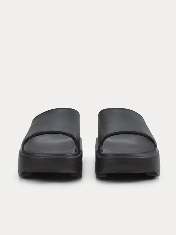 Тапочки женские, ЭВА, черные, Hinell, image-2