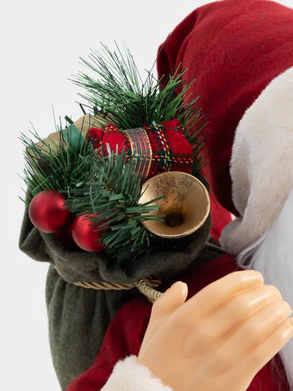 Изделие декоративное, 1,2 м, мягкое, пластик/полиэстер, Санта с мешком и подарком, Magic time, image-1