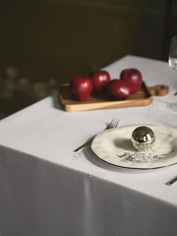 Скатерть, 160х160 см, с рюшами, Цветочные ветви, Wavy branches, image-8