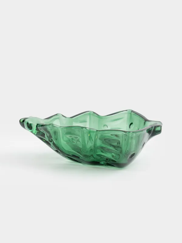 Блюдо глубокое, 16x14х4 см, стекло Р, зеленое, Елка, Color pattern, image-3