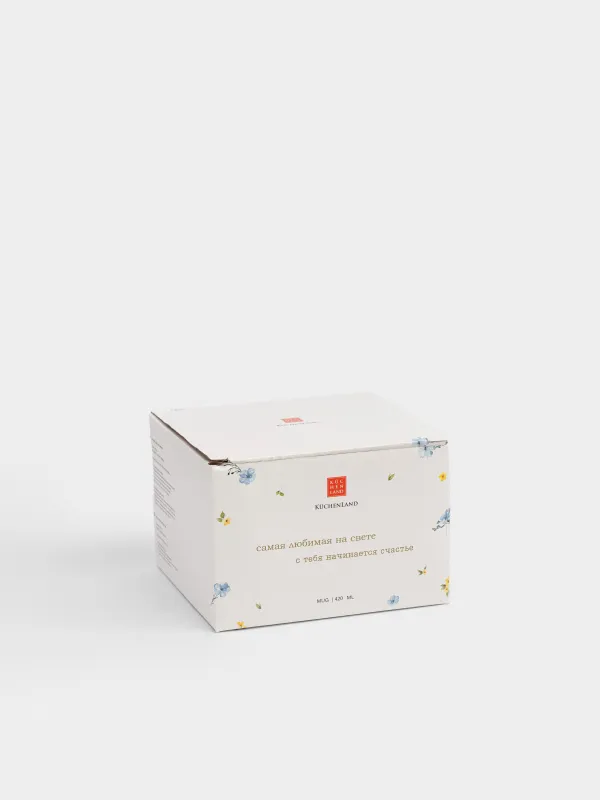 Кружка, 420 мл, Бабушка и мимоза, Crumple flower, image-4