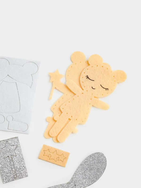 Набор для творчества, 13х11 см, рукоделие, фетр/хлопок, подвеска, Ангел, Creativity, image-1