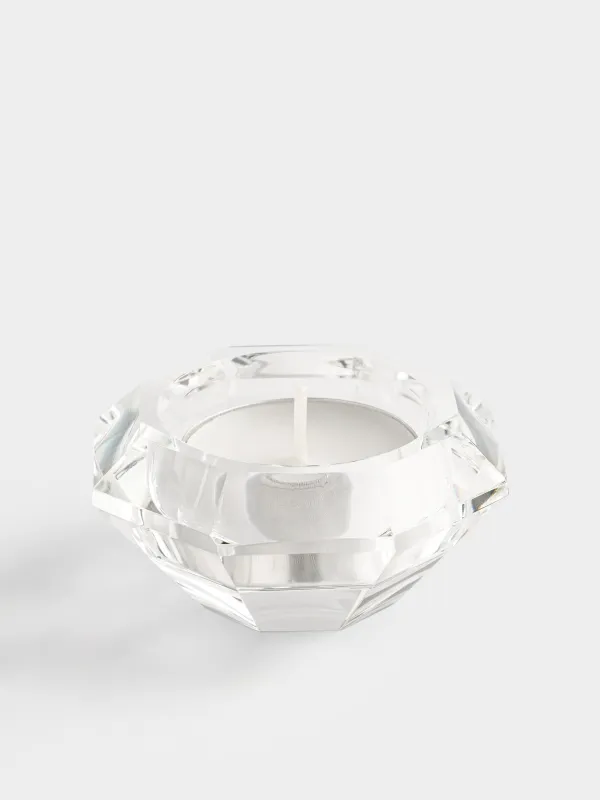 Подсвечник, 7х3 см, для чайной свечи, кристальное стекло, Бриллиант, Diamond, image-2