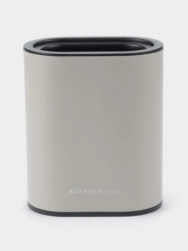 Ерш туалетный, 41 см, с подставкой, резина/сталь, бежево-серый, Giza, image-3