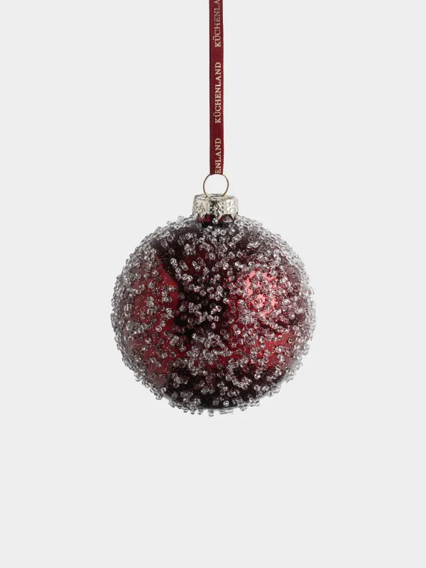 Игрушка елочная, 8 см, с блестками, Шар, Ball sparkle, image-1