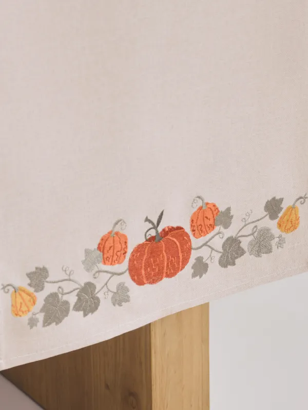 Дорожка настольная, 40х160 см, полиэстер, бежевая, Тыквы, Colorful gourds, image-7