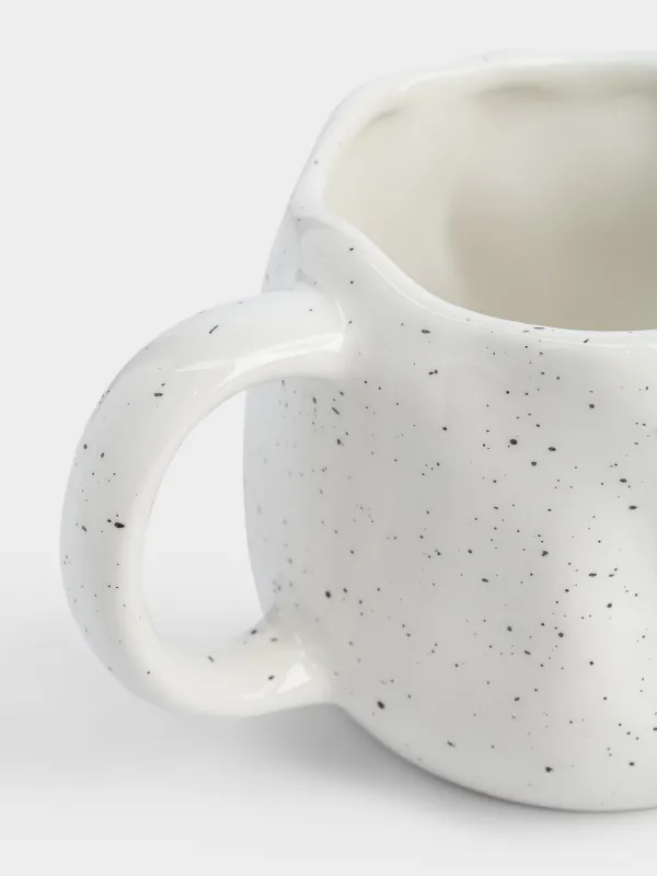 Кружка, в крапинку, молочная, Crumple speckled, image-2