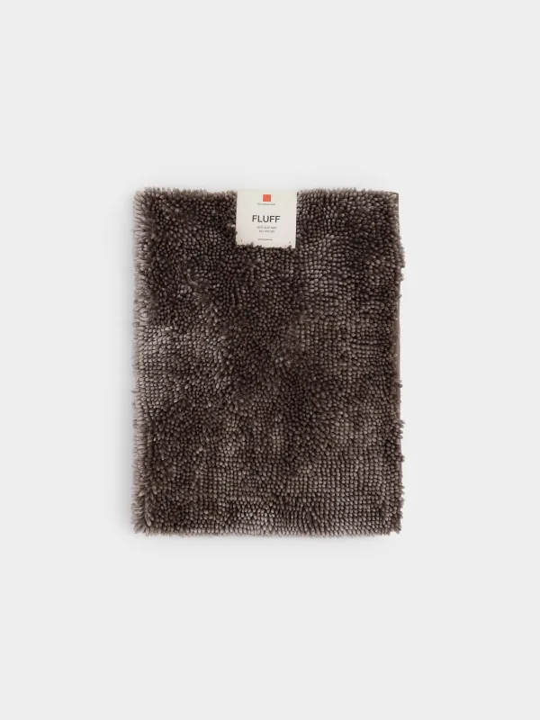 Коврик, 65х100 см, противоскользящий, полиэстер, коричневый, Fluff, image-6