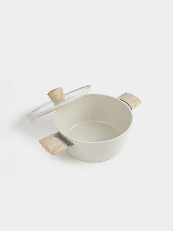 Кастрюля, 24 см, 3,9 л, с крышкой, с покрытием, алюминий, молочная, Sentimentality, image-1