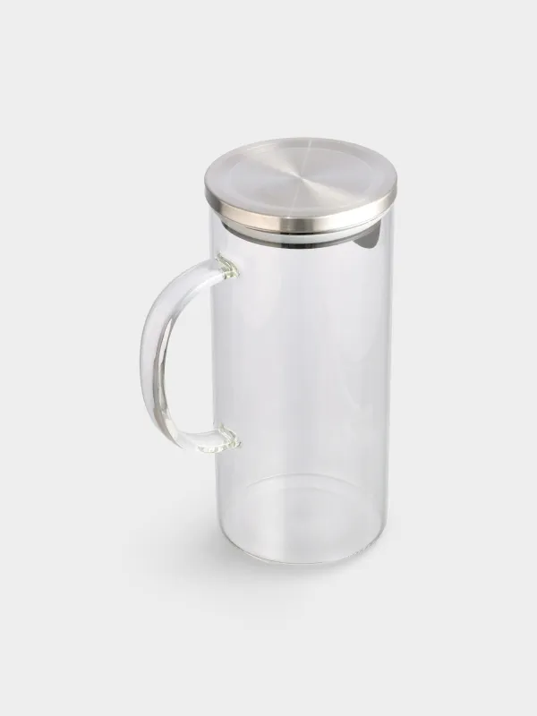 Кувшин, 1,2 л, с крышкой-фильтром, стекло Б/сталь, Classic, image-4