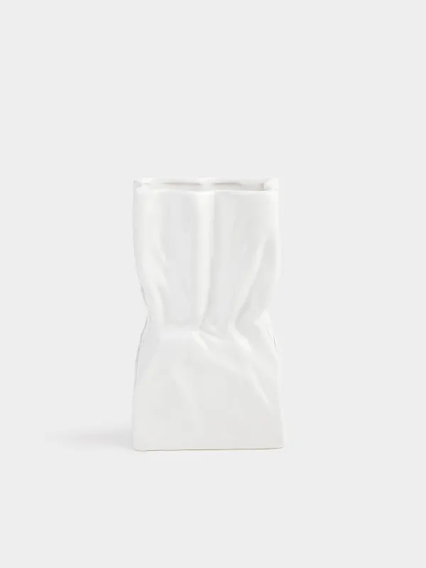 Ваза для цветов, 24 см, керамика, Crumple, image-0