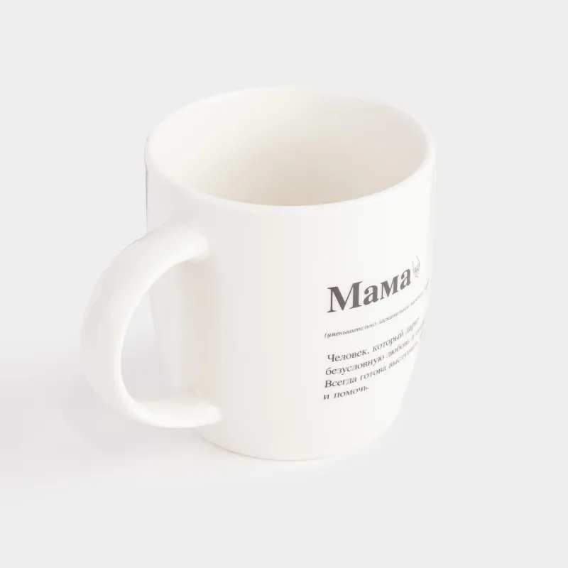 Кружка, 350 мл, фарфор N, белая, Мама, Family, image-1