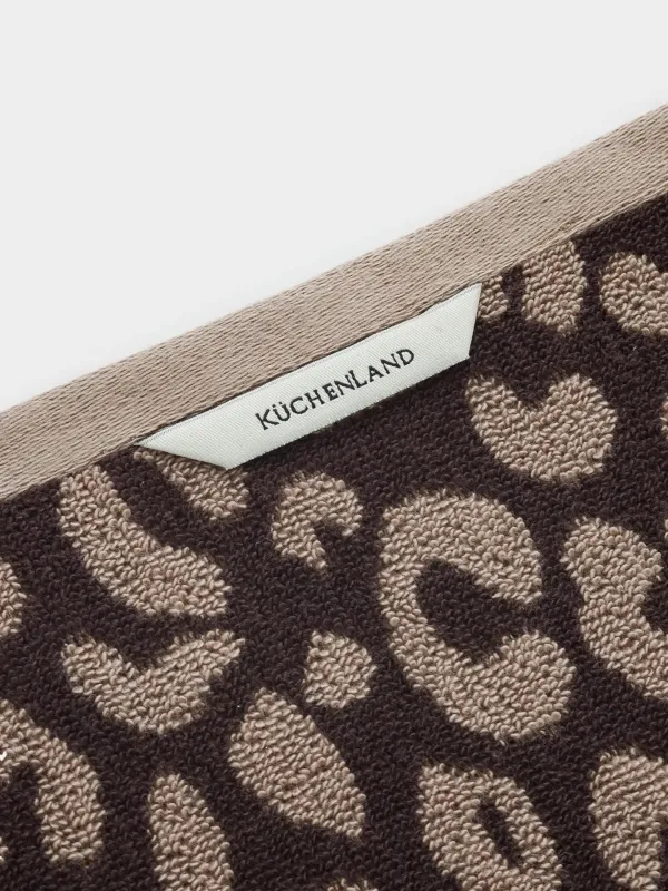 Полотенце, 70х140 см, хлопок, коричневое, Леопардовый принт, Leopard cotton, image-5