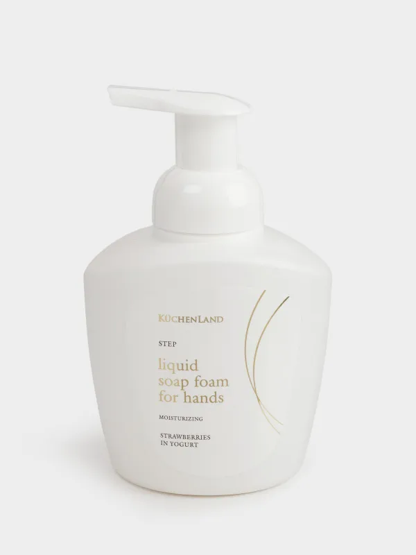Мыло-пенка для рук, 400 мл, с дозатором, Клубника в йогурте, Step, image-0