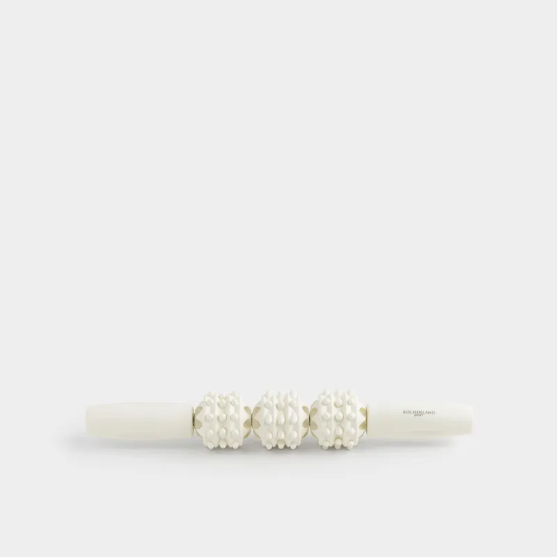 Ролик массажный, 31 см, для йоги и фитнеса, пластик, молочный, Sport