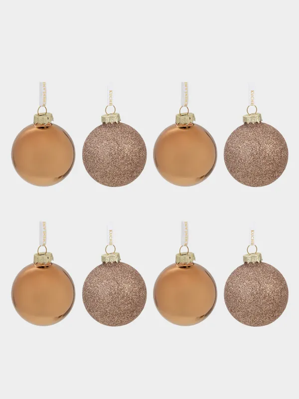 Набор елочных игрушек, 4 см, стекло, Ball sparkle, image-0
