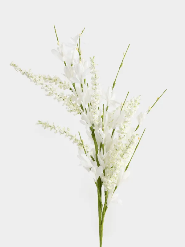 Ветка декоративная, 84 см, полиэстер/пластик, Белые гладиолусы, Flower garden, image-1