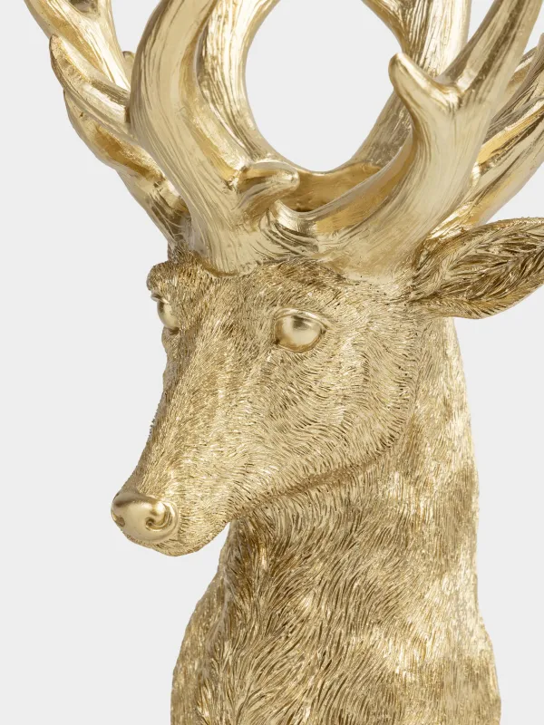 Ваза декоративная, 30 см, полирезин, Deer gold, image-2