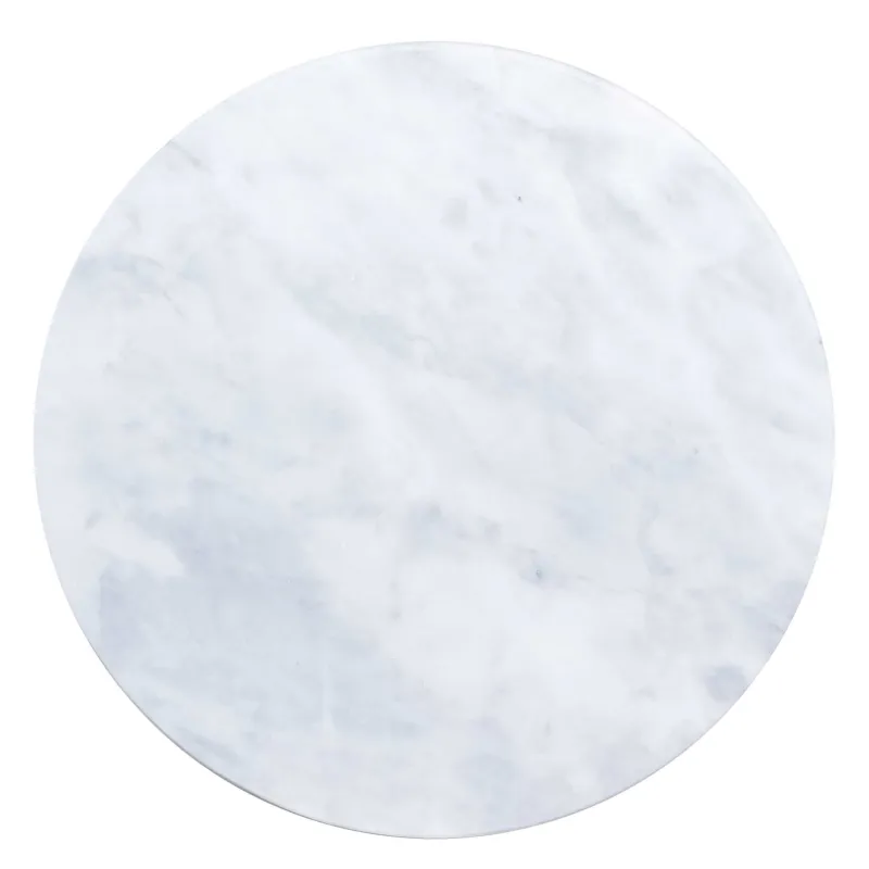 Блюдо сервировочное, 30 см, вращающееся, мрамор, белое, Marble , image-2