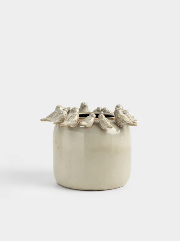 Ваза для цветов, 16 см, декоративная, Птицы, Birds milk, image-0