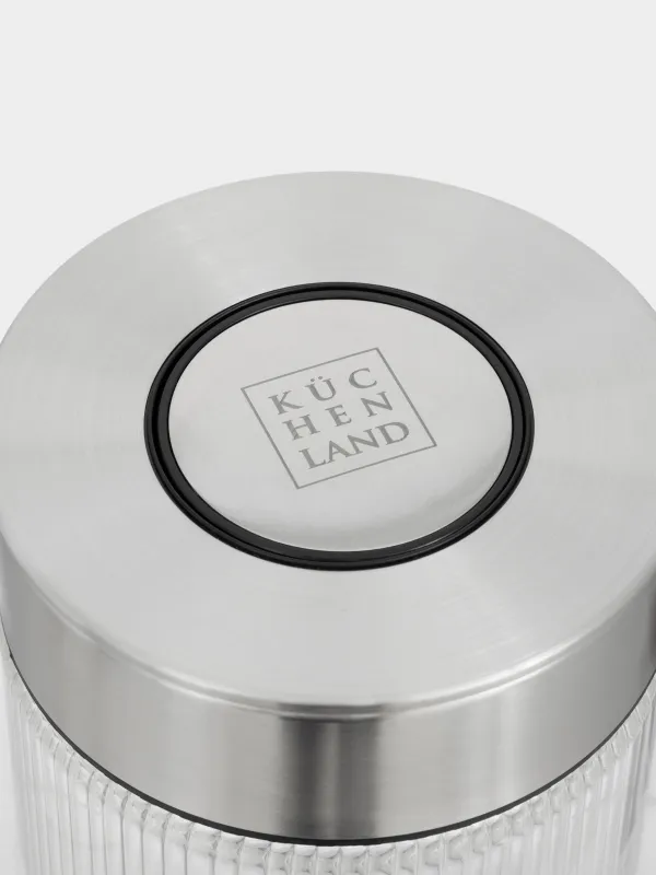 Банка для сыпучих продуктов, 420 мл, с вакуумной крышкой, Ribby steel, image-2