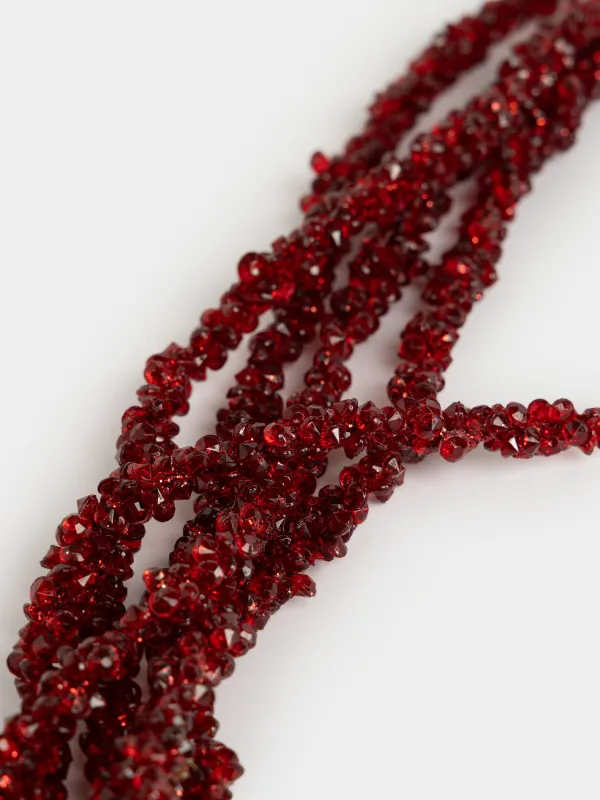 Гирлянда декоративная, 1,6 м, Бордовые кристаллы, Crystal decor, image-2