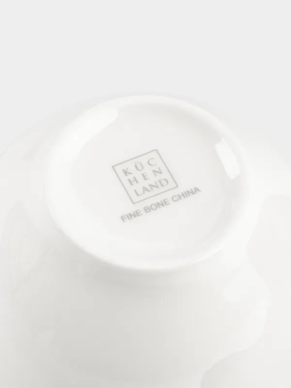 Пиала, 12х6 см, 2 шт, фарфор F, белая, Ideal silver, image-3