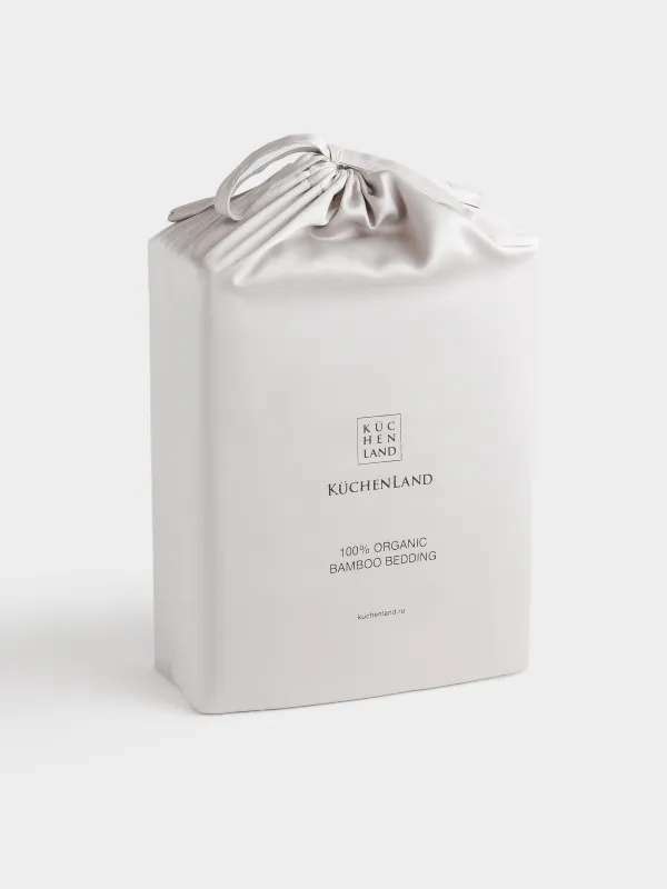 КПБ евро, бамбук, светло-серый, Pure bamboo, image-8