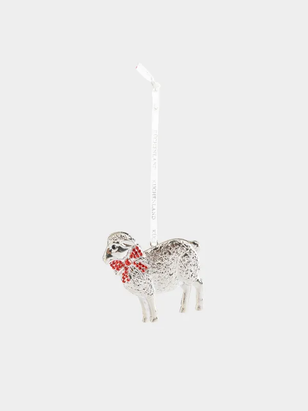 Игрушка елочная, 6 см, Овца с бантом, Figure christmas, image-2