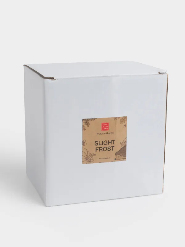 Сахарница, 12 см, 460 мл, с ложкой, керамика D, молочная, в крапинку, Тыква, Slight frost, image-7