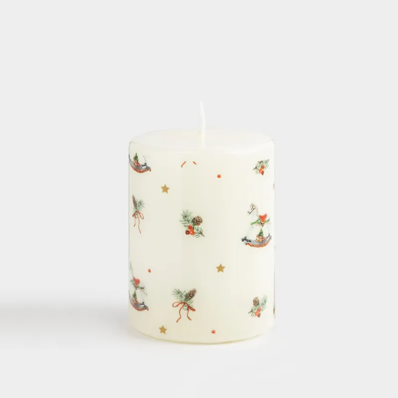 Свеча, 7х9 см, цилиндрическая, Print candle