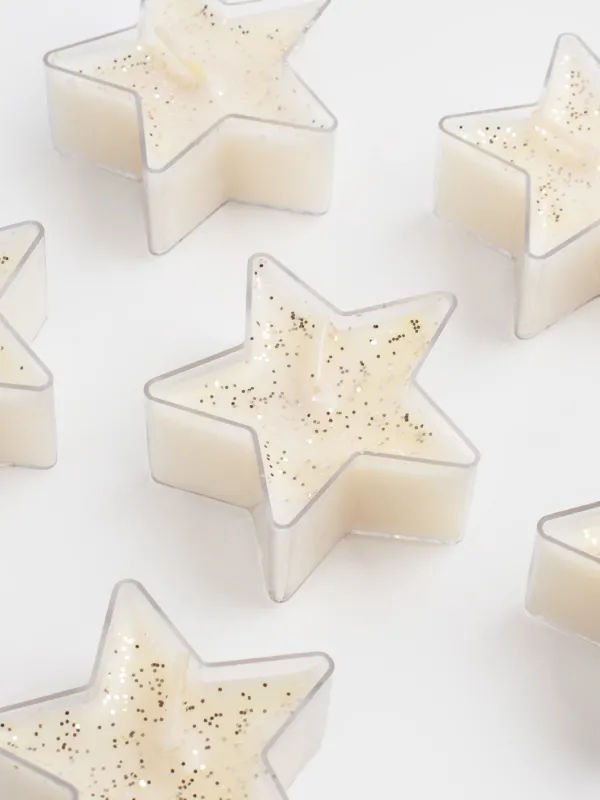 Свеча ароматическая, 5 см, 6 шт, Sweet almond macaroon, Звезда, Star candle, image-3
