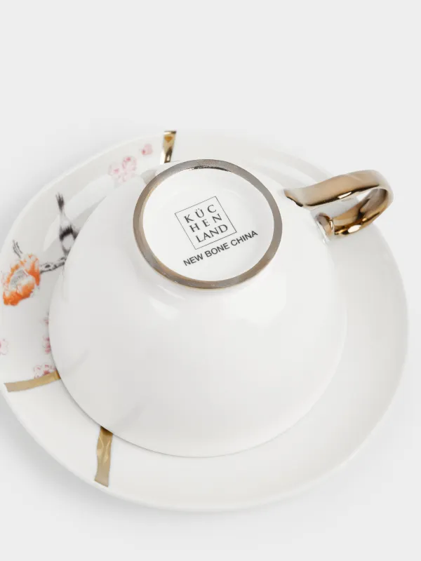 Пара чайная, 1 перс, 2 пр, 220 мл, фарфор N, бело-золотистая, Кинцуги, Revival, image-3