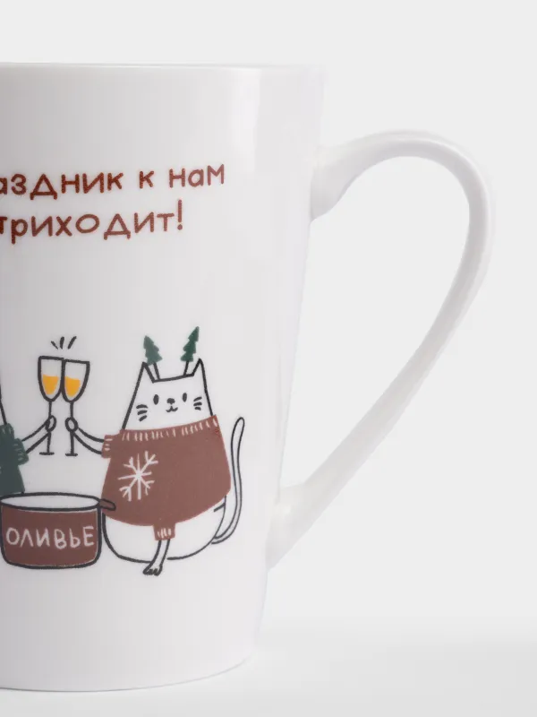 Кружка, 420 мл, Новогодние коты, Christmas cat, image-2