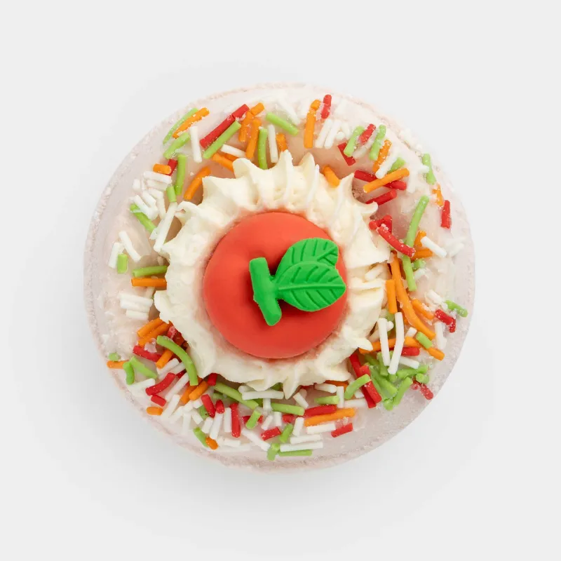 Бомбочка для ванны, 130 гр, с игрушкой, розовая, Яблоко, Fruits spa