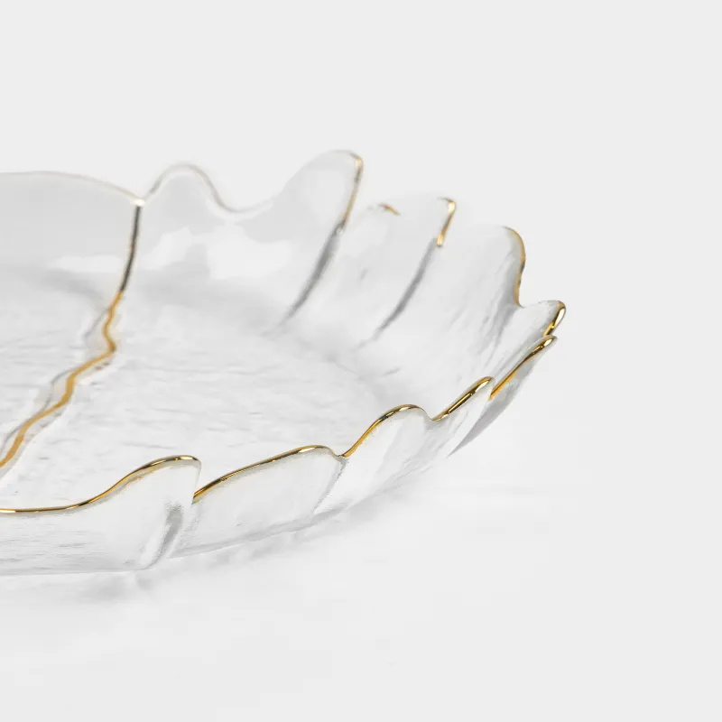 Блюдо, 22х23х5 см, с золотистым кантом, Wave gold, image-2