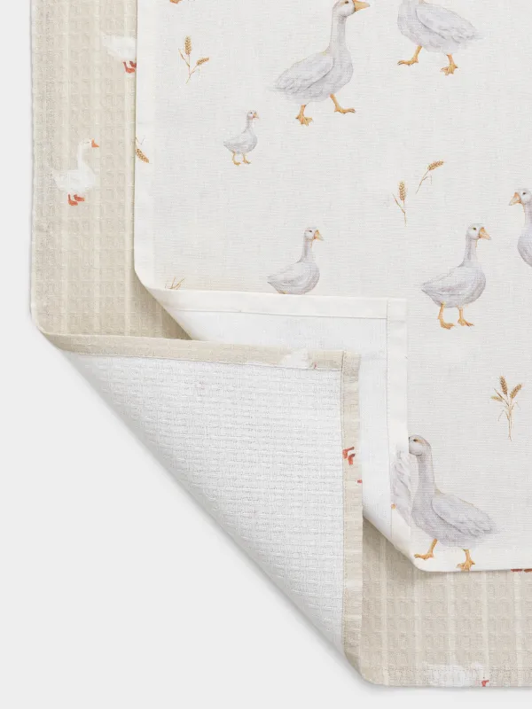 Полотенце кухонное, бежевое, Poultry, image-2