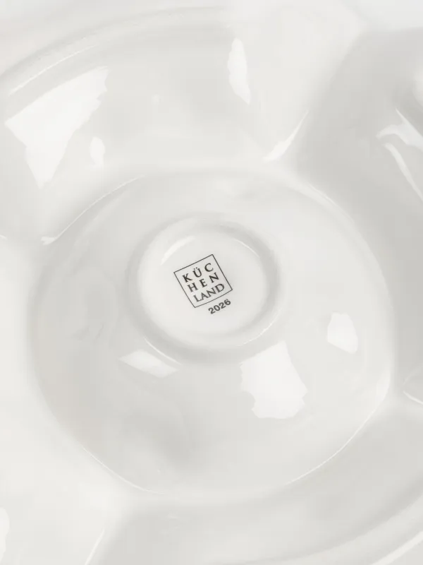 Менажница, 25 см, 5 отд, керамика D, Лошадка и еловые ветки, Christmas tree, image-7