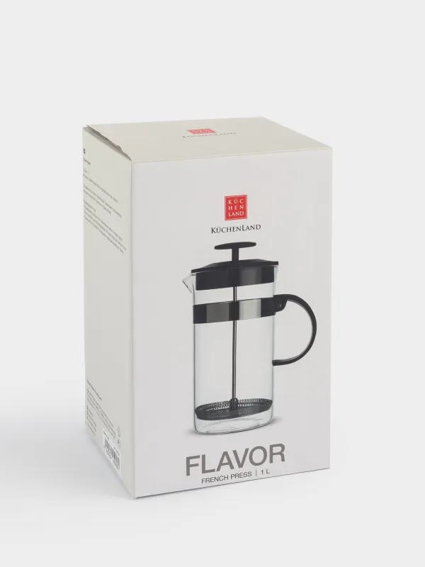 Френч-пресс, 1 л, стекло Б/сталь, Flavor, image-6