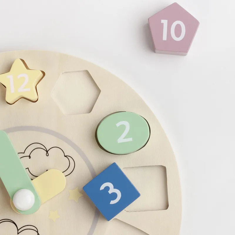 Игрушка-сортер, 22 см, развивающая, дерево, Часы, Kiddy, image-4
