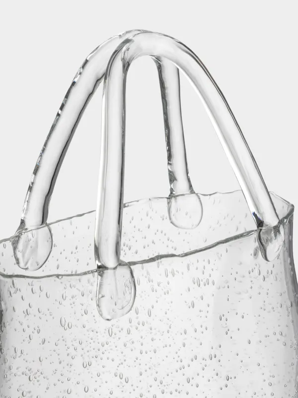 Ваза для цветов, 27 см, с ручкой, Clear, image-3