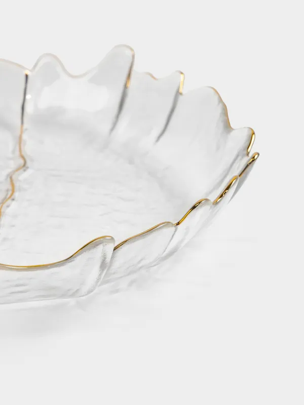 Блюдо, 27х27х6 см, с золотистым кантом, Wave gold, image-2