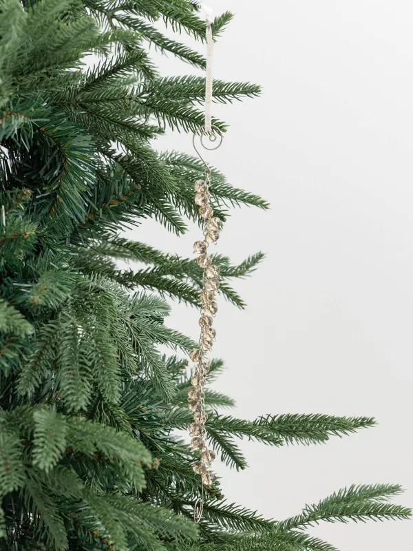 Игрушка елочная, 30 см, стекло/металл, янтарная, Цепочка, Ice crystal, image-3